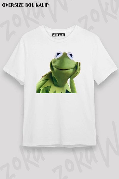 ZOKAWEAR Μπλουζάκι με στάμπα Unisex Oversize Fit Kermit Design