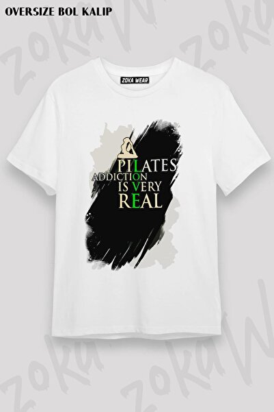 ZOKAWEAR Tricou unisex oversize cu imprimeu Pilates Love Design