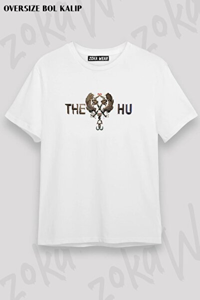 ZOKAWEAR Unisex Oversize Μορφή The Hu Rock Metal Band Σχέδιο εμπριμέ μπλουζάκι