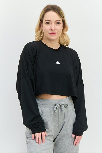 adidas Women Sportswear Fit Training Sweatshirt, Black