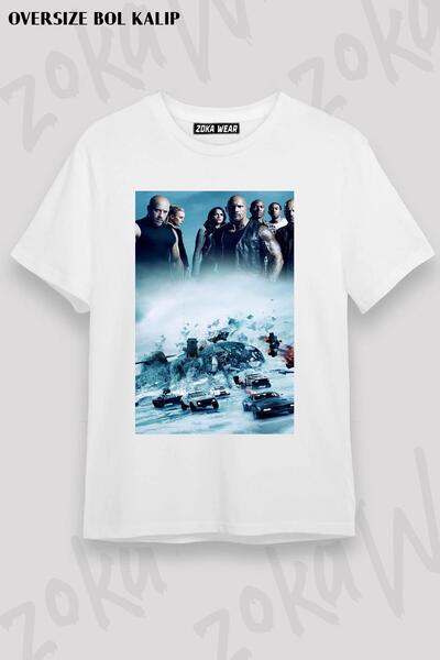 ZOKAWEAR Unisex Oversize kroj Mold Fast And Furious 8 Design Štampano majica