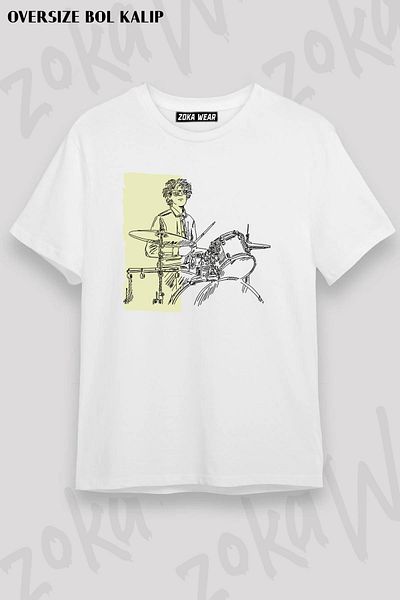 ZOKAWEAR Μπλουζάκι με στάμπα Unisex Oversize Drum v3 Design
