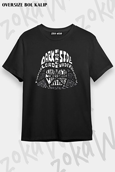 ZOKAWEAR Unisex Oversize Fit Star Wars (Dart Vader) Design Printed Tshirt
