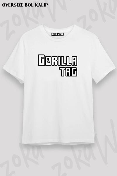 ZOKAWEAR Tricou unisex oversize cu imprimeu Gorilla Tag Design