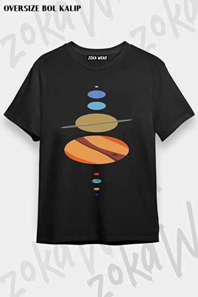 ZOKAWEAR Μπλουζάκι με στάμπα Unisex Oversize Mold Planet Design