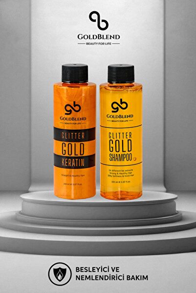 Gold Blend Işıltılı Saç Düzleştirici Keratin Bakımı - Glitter Gold Keratin Se...