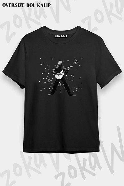ZOKAWEAR Tricou imprimat unisex oversize cu imprimeu Buckethead