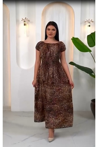 Fibula Madonya yaka kiraz desen gipeli kısa kol sıtandart 38-48 bedenlere olu...