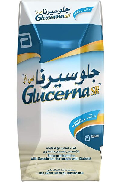 Glucerna حليب إس آر بنكهة الفانيليا (للمرضى السكري) 200 مل