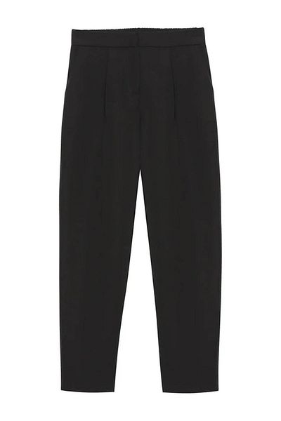 Quzu Canvas Black Women's Trousers 71154