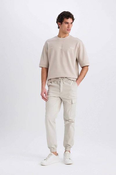 DeFacto Gabardine Jogger Pants - Cargo Pocket and Elastic Waist C9163Ax25Sp