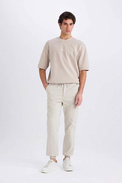 DeFacto Gabardine Jogger Pants - Cargo Pocket and Elastic Waist C9163Ax25Sp