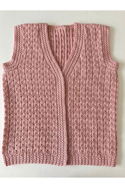 PİLEKİ BABY Hand Knitted Woolen Vest, Handmade, Dowry Bundle Wedding Engagement Mother's Day Gift Women's Vest