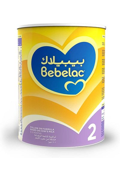 Bebelac 2 تركيبة حليب متابعة، المرحلة 2، من 6 إلى 12 شهرًا، 400 جرام