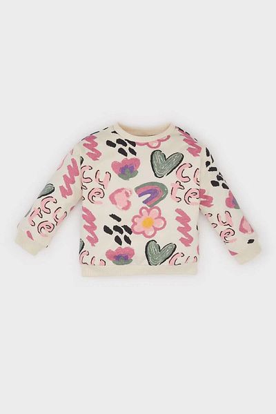 DeFacto Dívčí mikina se vzorem Crew Neck E0194A525SP
