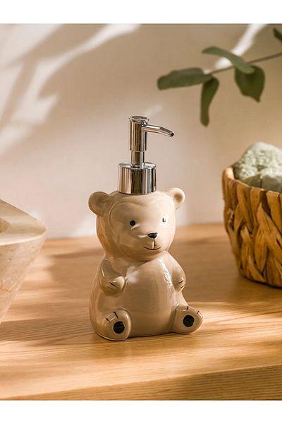 LC Waikiki Κεραμικός διανομέας υγρού σαπουνιού LCW Beige Bear Figured