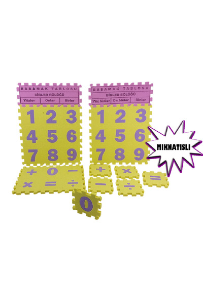 TopakEgitim MIKNATISLI RAKAMLAR VE BASAMAK TABLOSU - EVA-6 cm