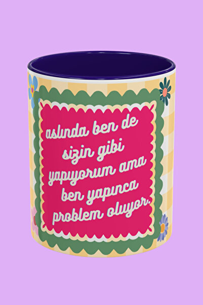 Midas Design كوب بورسلين "لا يزال" مع رسالة "عندما أفعله، مشكلة