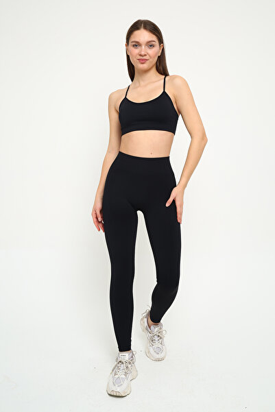 Seamless Roll-Up Sports Leggings Set