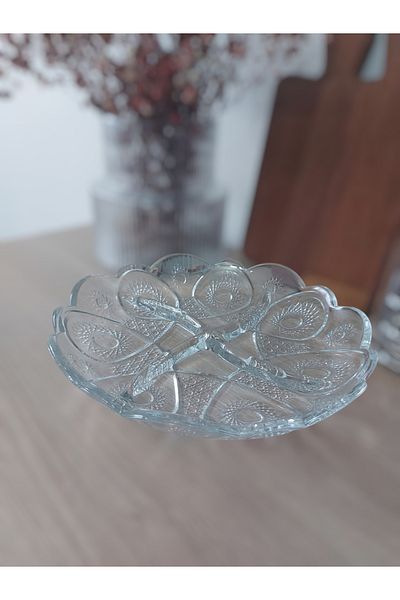 shop 4 Compartment Glass Presentation Plate, Presentation Plate