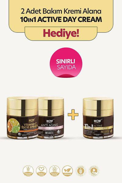 WOW Skin Science Vitamin C and Anti Aging 10in1 Day and Night Cream Set - Gift, Limited Stock