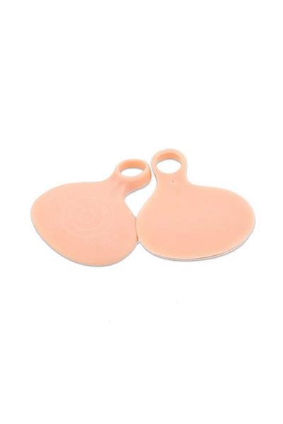 jetfast Skin Color 1 Pair Silicone Metatarsal Toe Pad for Women Men with Finger Ring Forefoot Support Protection Pad