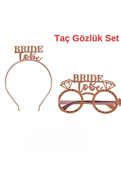 Laviyosa Rosegold Bride to Be Tac Glasses Set Bride to Be Party Accessory Cro...