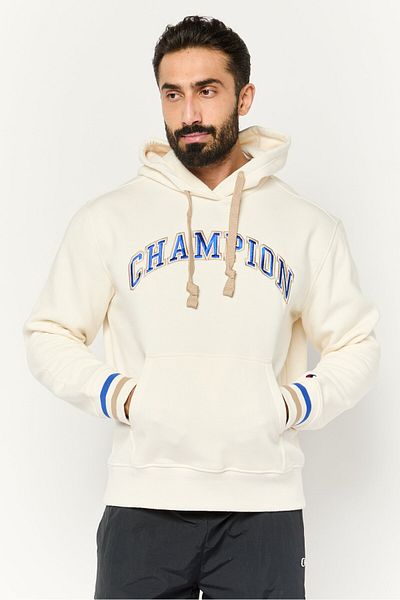Champion Men Sportswear Fit Long Sleeves Outdoor Hoodies, Ivory Combo