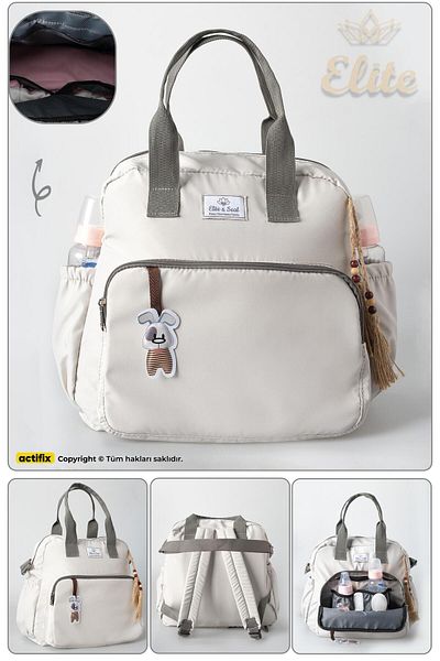 Elite Seal Luna White Mother Baby Care Backpack