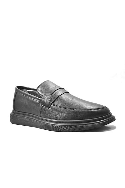 Onlo Ayakkabı Мъжки обувки Onlo Shoes Sc.42 от естествена кожа с гел подметка, черни
