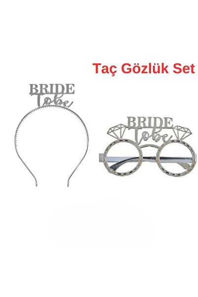 Laviyosa مجموعة نظارات العروس الفضية من Bride To Be Tac، إكسسوارات الحفلات، ن...