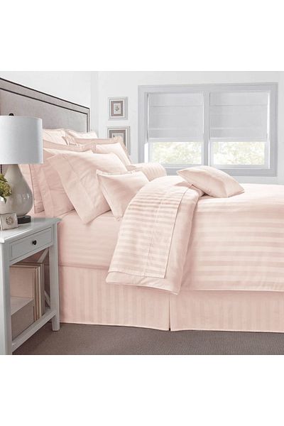 Orange Bed & Bath HUSHED VIOLET DAMASK KING  COMFORTER 500 TC 6 PCS 270 X 230 cm