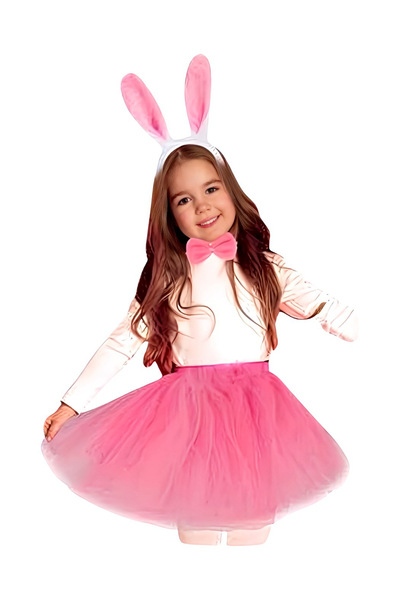 ReilaParty Set Costum Iepure - Fusta Tutu, Coroana cu urechi, Papion si Coada...