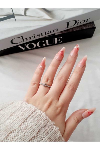 bijoux uniques Waterway Zircon Stone D Letter Adjustable Silver Ring