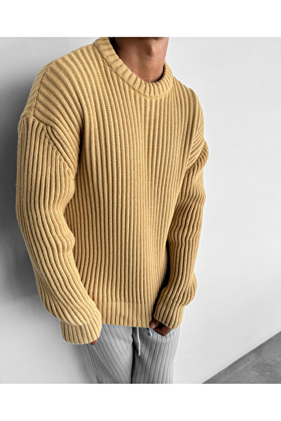 elkumoda Oversize Loose Pullover Non-Pilling Crew Neck Stylish and Comfortable Loose Fit Knitwear Sweater