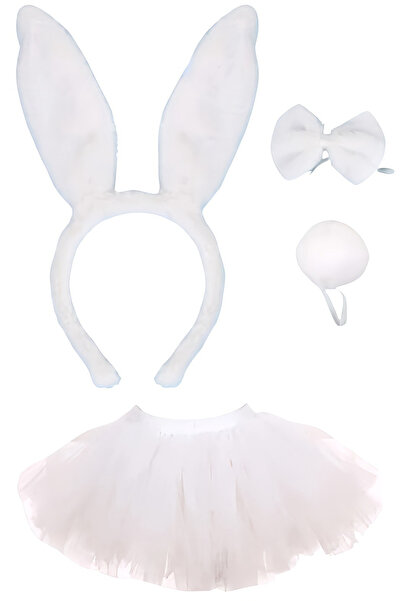 ReilaParty Kostim za zečice - Tutu suknja, kruna sa ušima, leptir mašna i rep...