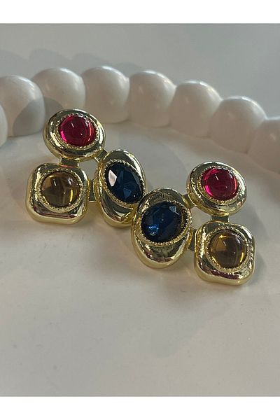 Sens Multicolored earrings with rhinestones