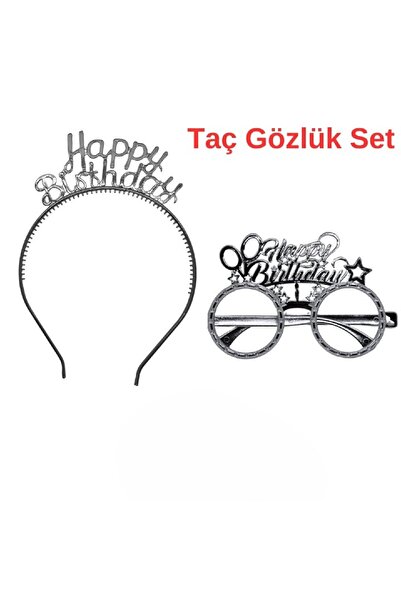 Bkmc Happy Birthday Tac Gözlük Seti Happy Birthday Parti Aksesuar Taç Gözlük