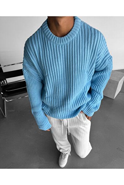 elkumoda Oversize Loose Pullover Non-Pilling Crew Neck Stylish and Comfortable Loose Fit Knitwear Sweater