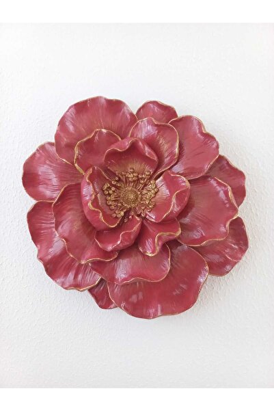 ZE DEKORASYON Mercan Kırmızı Şık Duvar Ve Masa Çiçeği 22x20cm