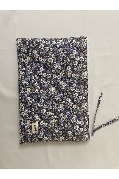 thick weave Navy Blue Crispy Flower Pattern Laptop Bag 15-16Inch