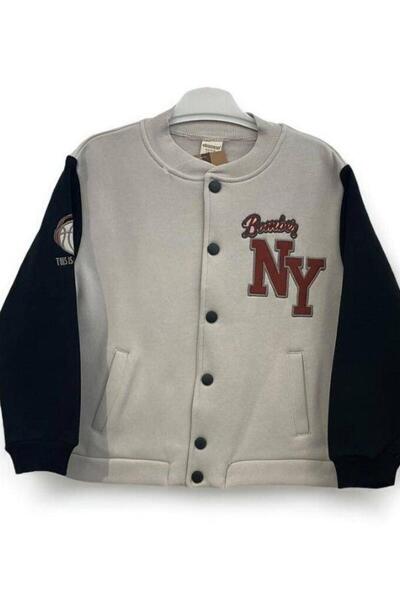 Zekids Αγόρι με 3 νήματα ράστερ πίσω εμπριμέ κολεγιακό μπουφάν