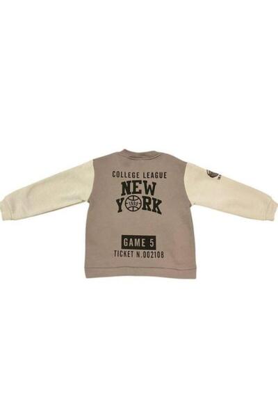 Zekids Αγόρι με 3 νήματα ράστερ πίσω εμπριμέ κολεγιακό μπουφάν