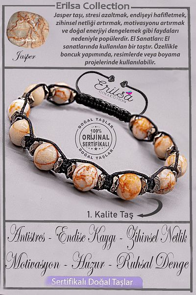 Erilsa Certified Real Aaa+ Quality Terahertz - Red Striped Jasper Stone Bracelet