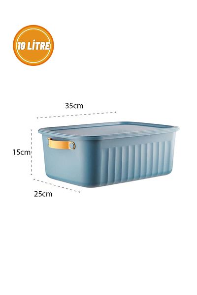 EVLE 10 Liter Multi-Purpose Storage and Organizing Box with Lid