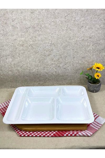 İnnoxlife 6 Piece Table D'Hote Unbreakable 5 Compartment Self-Service