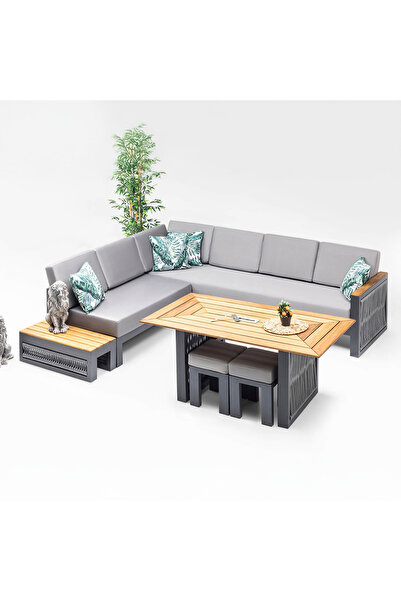 Ecolux Bahçe Ecolux ALEX Aluminyum Köşe Oturma Grubu