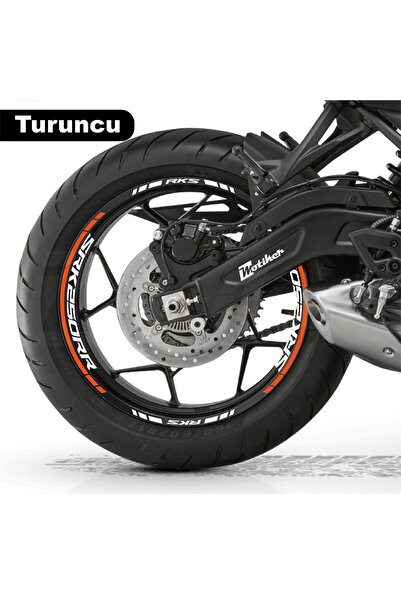 Motiker RKS (QJ MOTOR) SRK 250RR Motosiklet Jant İç ve Dış Set Sticker Etiket...