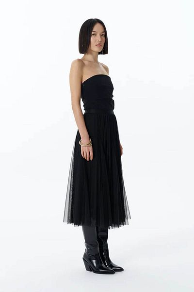 Quzu Women's Black Skirt - Etk00006