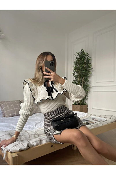 BUTİK AYLA Îmbrăcăminte pentru femei Mărci generale Pulover cu șireturi și gu...